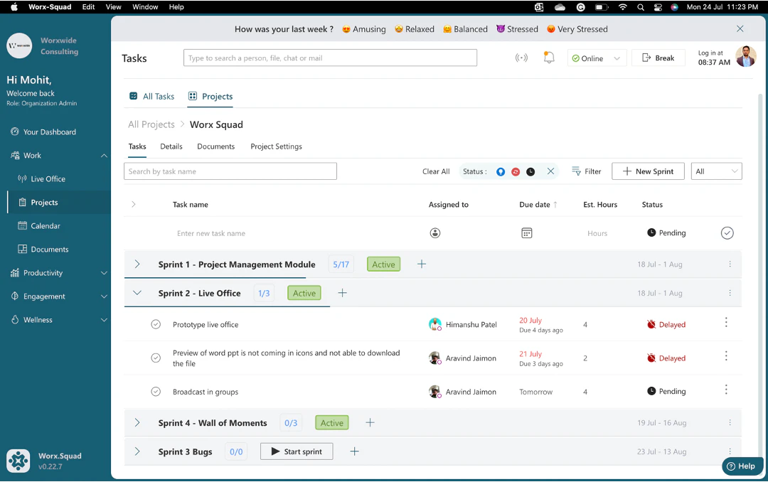 screenshot of Worx Squad